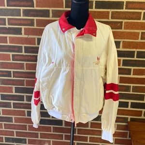 Vintage 90’s Winston Cigarettes “Winston Racing Team” White Cotton Zip Jacket